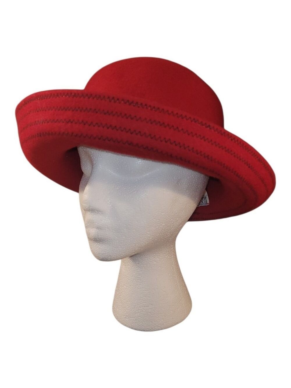 Vintage Jennifer Moore Red Wool Hat 8